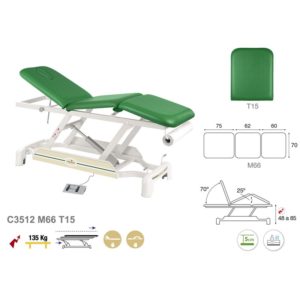C3512 Ecopostural table de massage électrique en 3 plans