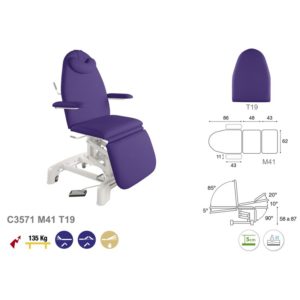 C3571 Fauteuil de podologie en 3 plans Ecopostural