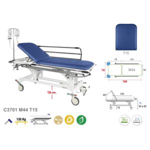 C3701 Ecopostural table de massage hydraulique en 2 plans