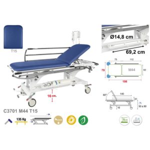 C3701 Ecopostural table de massage hydraulique en 2 plans