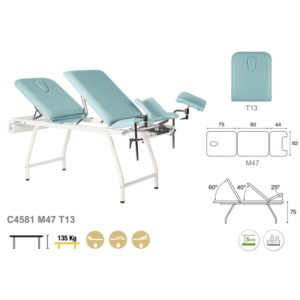 Table de gynécologie en 3 plans Ecopostural C4581