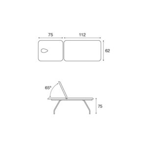 Ecopostural table de massage fixée en 2 plans C4592