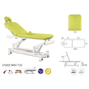 C5502 Ecopostural table de massage électrique en 2 plans