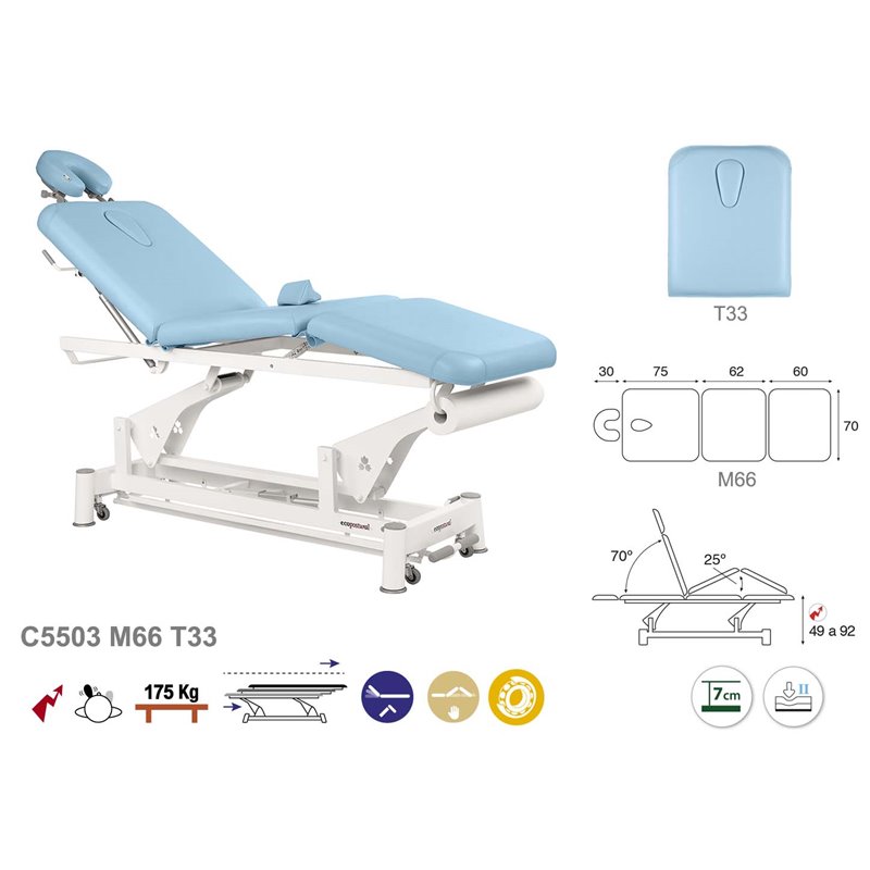 C5503 Ecopostural table de massage électrique en 3 plans