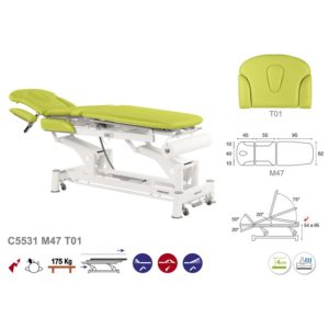 C5531 Ecopostural table de massage électrique en 3 plans