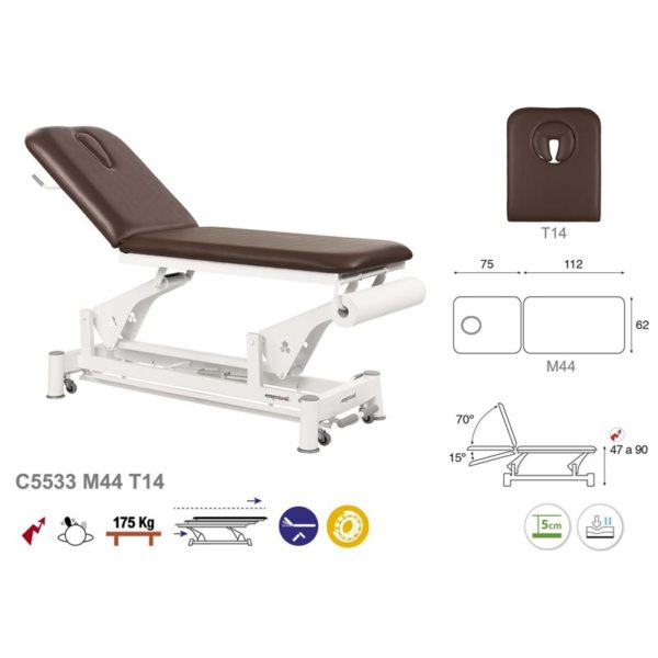 C5533 Ecopostural table de massage électrique en 2 plans