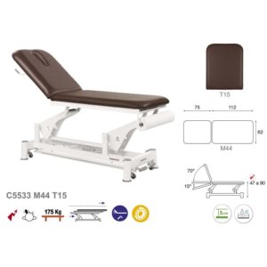 C5533 Ecopostural table de massage électrique en 2 plans
