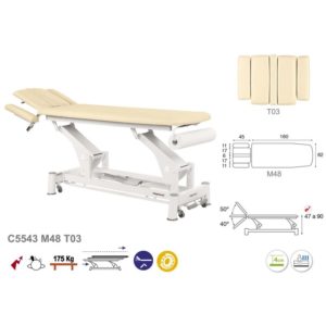 C5543 Ecopostural table de massage électrique en 2 plans