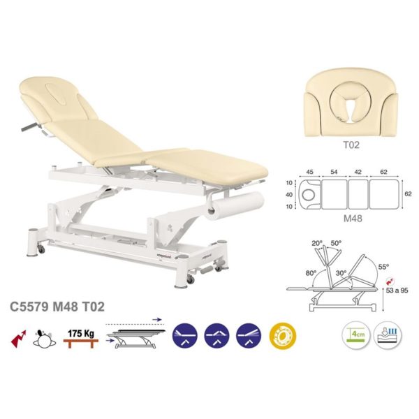 C5579 Ecopostural table de massage électrique en 4 plans