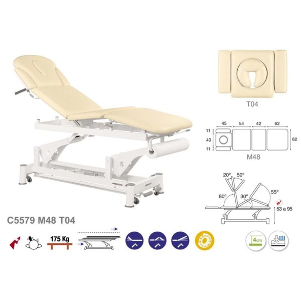 C5579 Ecopostural table de massage électrique en 4 plans