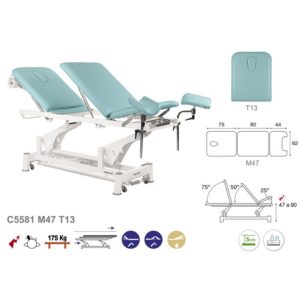 Table de gynécologie en 3 plans Ecopostural C5581