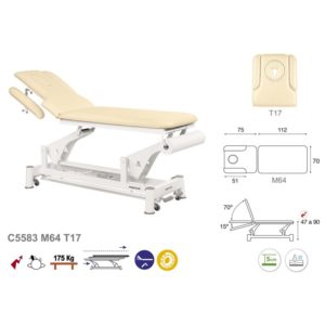 C5583 Ecopostural table de massage électrique en 2 plans