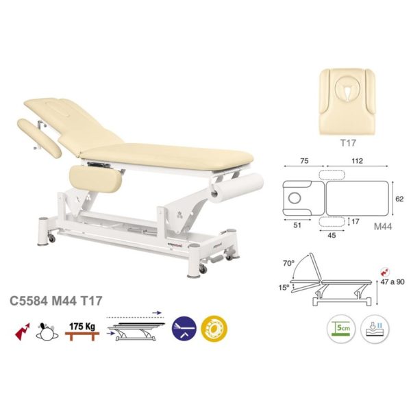 C5584 Ecopostural table de massage électrique en 2 plans