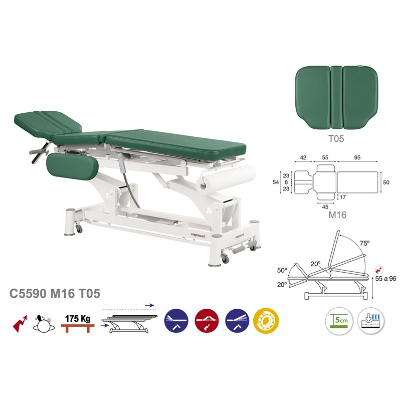 C5590 Ecopostural table de massage électrique en 3 plans