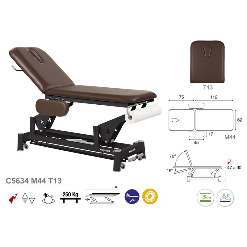 C5634 Ecopostural table de massage électrique hydraulique en 2 plans