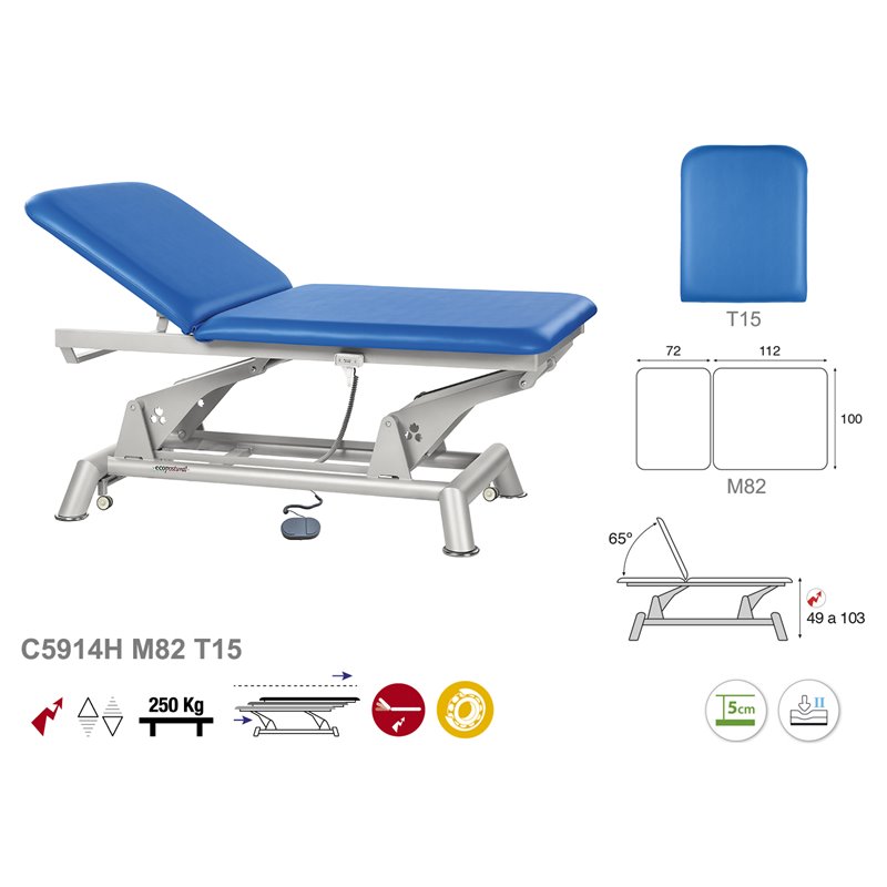 C5914H Table de massage bobath en 2 plan Ecopostural