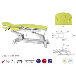 C5931 Ecopostural table de massage électrique en 3 plans