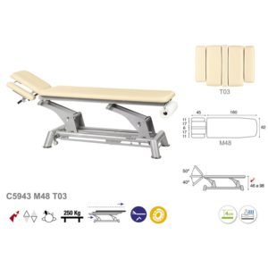 C5943 Ecopostural table de massage électrique en 2 plans