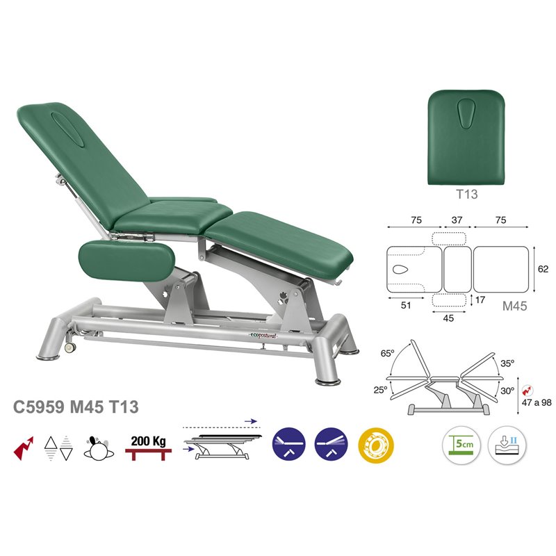 C5959 Ecopostural table de massage électrique en 3 plans