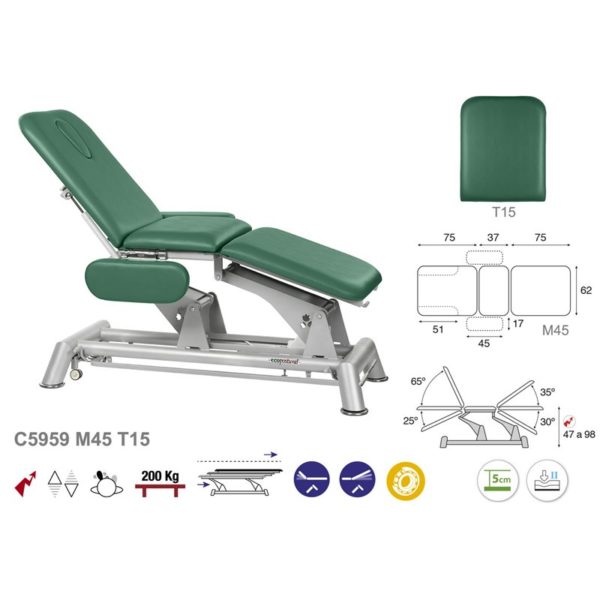 C5959 Ecopostural table de massage électrique en 3 plans