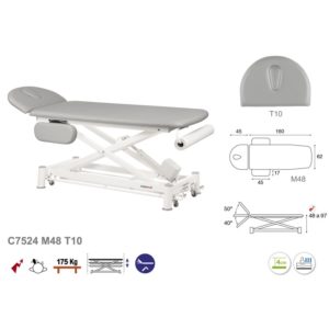 C7524 Ecopostural table de massage électrique en 2 plans