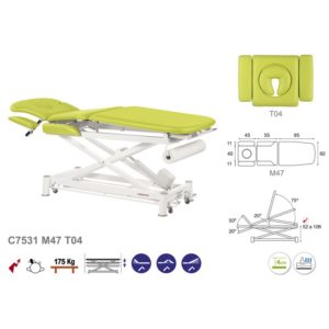 C7531 Ecopostural table de massage électrique en 3 plans