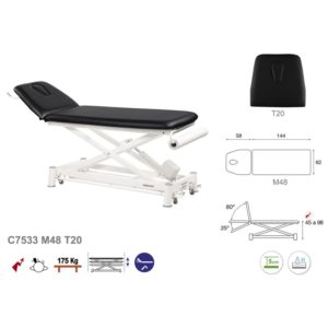 C7533 Ecopostural table de massage électrique en 2 plans