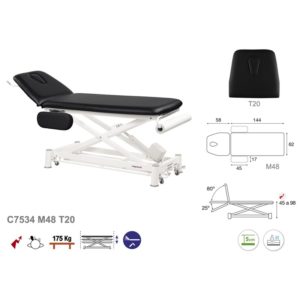 C7534 Ecopostural table de massage électrique en 2 plans