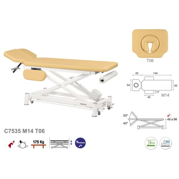 C7535 Ecopostural table de massage électrique en 2 plans