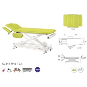 C7544 Ecopostural table de massage électrique en 2 plans