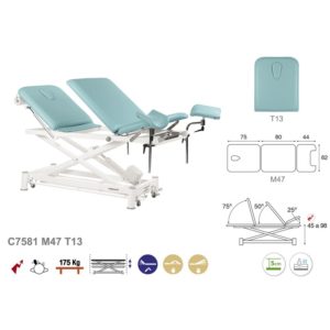 Table de gynécologie en 3 plans Ecopostural C7581