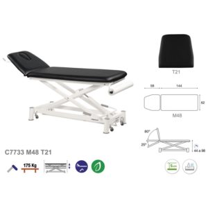 C7733 Divan hydraulique en 2 plans Ecopostural
