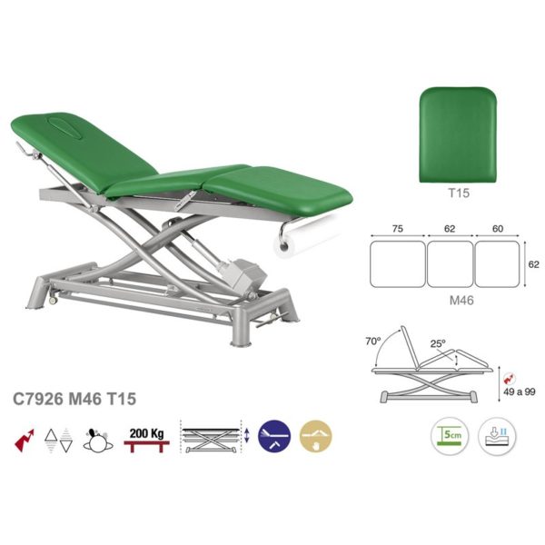 C7926 Ecopostural table de massage électrique en 3 plans