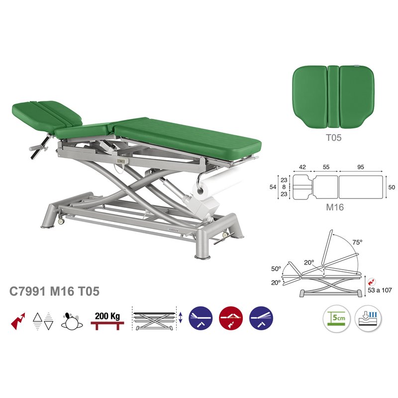 C7991 Ecopostural table de massage électrique en 3 plans