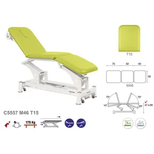 C5557 Table de massage électrique en 3 plans Ecopostural