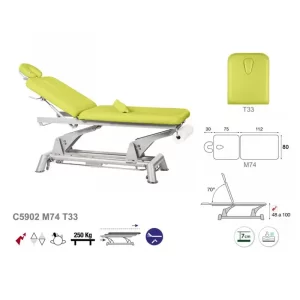 C5902 Table de massage électrique en 2 plans Ecopostural