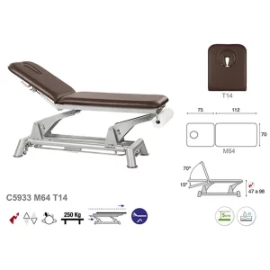 C5933 Table de massage électrique en 2 plans Ecopostural