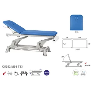 C5952 Table de massage électrique en 2 plans Ecopostural