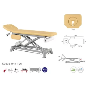 C7935 Table de massage électrique en 2 plans Ecopostural