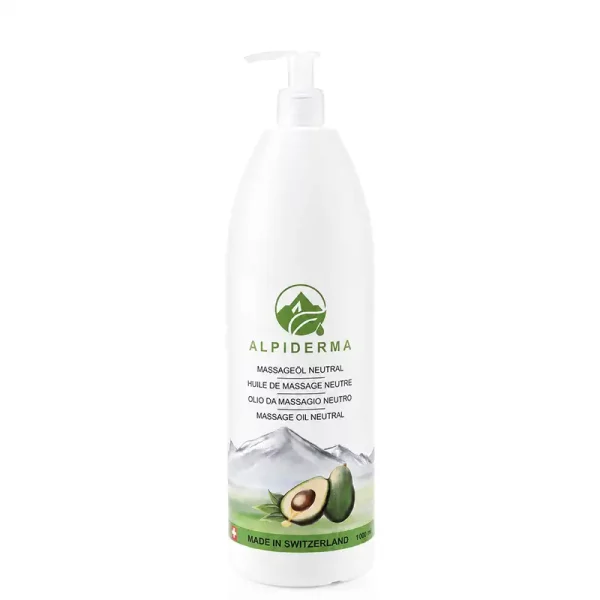 Huile de Massage Neutre Alpiderma – bouteille d'huile de massage professionnelle suisse