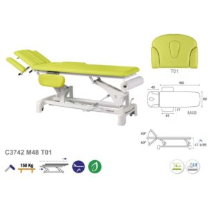 C3742 Ecopostural table de massage hydraulique en 2 plans