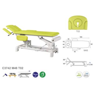 C3742 Ecopostural table de massage hydraulique en 2 plans